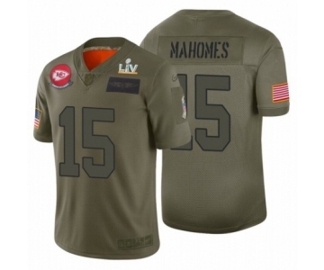 Kansas City Chiefs #15 Patrick Mahomes II Camo Super Bowl LV Jersey