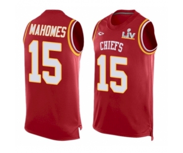 Kansas City Chiefs #15 Patrick Mahomes Red Limited Super Bowl LV Jersey