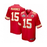 Kansas City Chiefs #15 Patrick Mahomes Red Super Bowl LV game Jersey