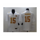 Kansas City Chiefs #15 Patrick Mahomes White Leopard Super Bowl LV Jersey