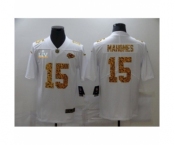 Kansas City Chiefs #15 Patrick Mahomes White Leopard Super Bowl LV Jersey