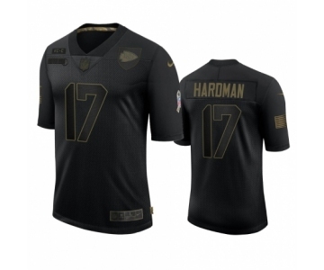 Kansas City Chiefs #17 Mecole Hardman Black 2020 Salute To Service Limited Jersey