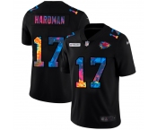 Kansas City Chiefs #17 Mecole Hardman Men's Nike Multi-Color Black 2020 NFL Crucial Catch Vapor Untouchable Limited Jersey