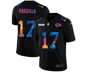 Kansas City Chiefs #17 Mecole Hardman Men's Nike Multi-Color Black 2020 NFL Crucial Catch Vapor Untouchable Limited Jersey