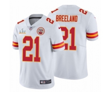 Kansas City Chiefs #21 Bashaud Breeland White 2021 Super Bowl LV Jersey