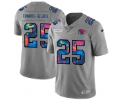 Kansas City Chiefs #25 Clyde Edwards-Helaire Men's Nike Multi-Color 2020 NFL Crucial Catch NFL Jersey Greyheather