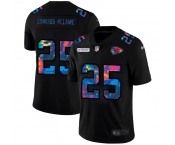 Kansas City Chiefs #25 Clyde Edwards-Helaire Men's Nike Multi-Color Black 2020 NFL Crucial Catch Vapor Untouchable Limited Jersey