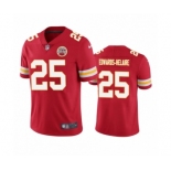 Kansas City Chiefs #25 Clyde Edwards-Helaire Red 2020 NFL Draft Vapor Limited Jersey