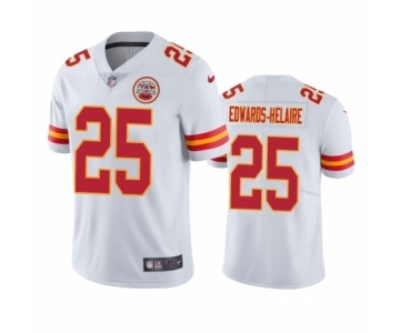 Kansas City Chiefs #25 Clyde Edwards-Helaire White 2020 NFL Draft Vapor Limited Jersey