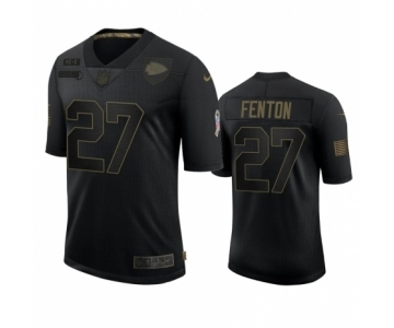 Kansas City Chiefs #27 Rashad Fenton Black 2020 Salute To Service Limited Jersey