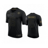 Kansas City Chiefs #5 Patrick Mahomes Black 2020 Salute to Service Limited Jersey