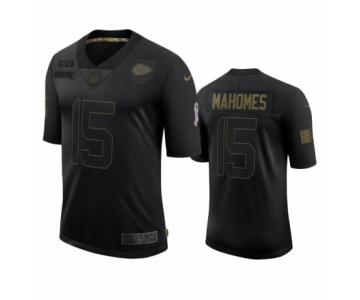 Kansas City Chiefs #5 Patrick Mahomes Black 2020 Salute to Service Limited Jersey