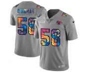 Kansas City Chiefs #58 Derrick Thomas Men's Nike Multi-Color 2020 NFL Crucial Catch NFL Jersey Greyheather