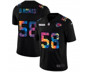 Kansas City Chiefs #58 Derrick Thomas Men's Nike Multi-Color Black 2020 NFL Crucial Catch Vapor Untouchable Limited Jersey