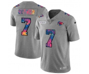 Kansas City Chiefs #7 Harrison Butker Men's Nike Multi-Color 2020 NFL Crucial Catch NFL Jersey Greyheather