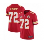 Kansas City Chiefs #72 Eric Fisher Red 2021 Super Bowl LV Jersey