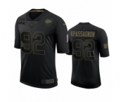 Kansas City Chiefs #92 Tanoh Kpassagnon Black 2020 Salute To Service Limited Jersey