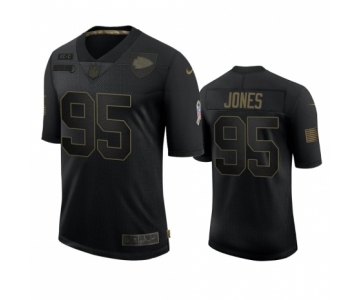 Kansas City Chiefs #95 Chris Jones Black 2020 Salute To Service Limited Jersey