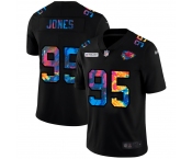 Kansas City Chiefs #95 Chris Jones Men's Nike Multi-Color Black 2020 NFL Crucial Catch Vapor Untouchable Limited Jersey