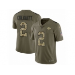 Men Nike Kansas City Chiefs #2 Dustin Colquitt Limited Olive Camo 2017 Salute to Service NFL Jersey