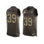 Men Nike Kansas City Chiefs #39 Terrance Mitchell Limited Green Salute to Service Tank Top NFL Jersey