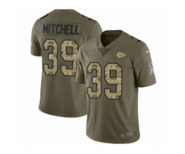 Men Nike Kansas City Chiefs #39 Terrance Mitchell Limited Olive Camo 2017 Salute to Service NFL Jersey