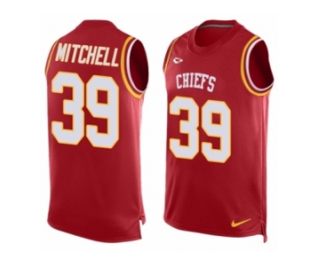 Men Nike Kansas City Chiefs #39 Terrance Mitchell Limited Red Player Name & Number Tank Top NFL Jersey