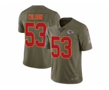 Men Nike Kansas City Chiefs #53 Ramik Wilson Limited Olive 2017 Salute to Service NFL Jersey