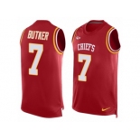 Men Nike Kansas City Chiefs #7 Harrison Butker Limited Red Player Name & Number Tank Top NFL Jersey