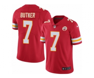 Men Nike Kansas City Chiefs #7 Harrison Butker Red Team Color Vapor Untouchable Limited Player NFL Jersey