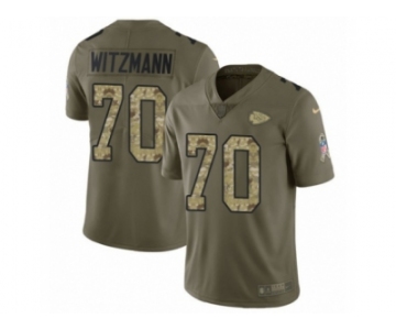 Men Nike Kansas City Chiefs #70 Bryan Witzmann Limited Olive Camo 2017 Salute to Service NFL Jersey