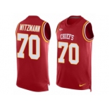 Men Nike Kansas City Chiefs #70 Bryan Witzmann Limited Red Player Name & Number Tank Top NFL Jersey