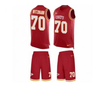 Men Nike Kansas City Chiefs #70 Bryan Witzmann Limited Red Tank Top Suit NFL Jersey