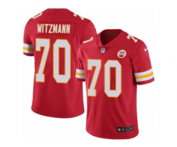 Men Nike Kansas City Chiefs #70 Bryan Witzmann Red Team Color Vapor Untouchable Limited Player NFL Jersey