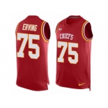 Men Nike Kansas City Chiefs #75 Cameron Erving Limited Red Player Name & Number Tank Top NFL Jersey