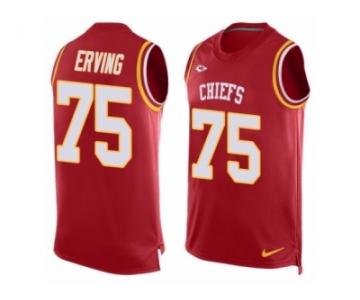 Men Nike Kansas City Chiefs #75 Cameron Erving Limited Red Player Name & Number Tank Top NFL Jersey