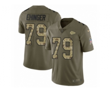 Men Nike Kansas City Chiefs #79 Parker Ehinger Limited Olive Camo 2017 Salute to Service NFL Jersey