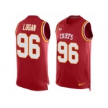 Men Nike Kansas City Chiefs #96 Bennie Logan Limited Red Player Name & Number Tank Top NFL Jersey