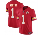 Men's Kansas City Chiefs #1 Xavier Worthy Red 2024 Draft Vapor Untouchable Limited Football Stitched Jersey