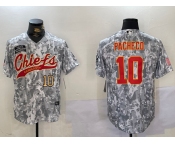 Men's Kansas City Chiefs #10 Isiah Pacheco 2024 Arctic Camo Salute To Service Stitched Baseball Jerseys