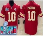 Men's Kansas City Chiefs #10 Isiah Pacheco Limited Red Super Bowl LVII Vapor Jersey