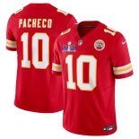 Men’s Kansas City Chiefs #10 Isiah Pacheco Red F.U.S.E. Super Bowl LVIII Patch Vapor Untouchable Limited Football Stitched Jersey