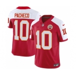 Men’s Kansas City Chiefs #10 Isiah Pacheco Red White 2023 F.U.S.E. Vapor Untouchable Limited Football Stitched Jersey