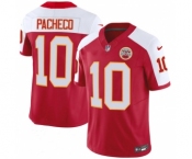 Men’s Kansas City Chiefs #10 Isiah Pacheco Red White 2023 F.U.S.E. Vapor Untouchable Limited Football Stitched Jersey