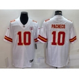 Men's Kansas City Chiefs #10 Isiah Pacheco White 2022 Vapor Untouchable Stitched NFL Nike Limited Jersey