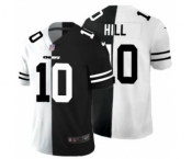 Men's Kansas City Chiefs #10 Tyreek Hill Black V White Peace Split Vapor Untouchable Limited Football Jersey