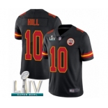 Men's Kansas City Chiefs #10 Tyreek Hill Limited Black Rush Vapor Untouchable Super Bowl LIV Bound Football Jersey