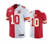 Men's Kansas City Chiefs #10 Tyreek Hill Red White 2021 Super Bowl LV Vapor Limited Stitched Football Jersey