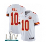 Men's Kansas City Chiefs #10 Tyreek Hill White Vapor Untouchable Limited Player Super Bowl LIV Bound Football Jersey