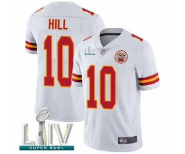 Men's Kansas City Chiefs #10 Tyreek Hill White Vapor Untouchable Limited Player Super Bowl LIV Bound Football Jersey